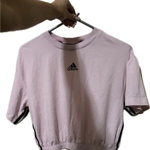 Adidas Light Pink Tee with Black Logo